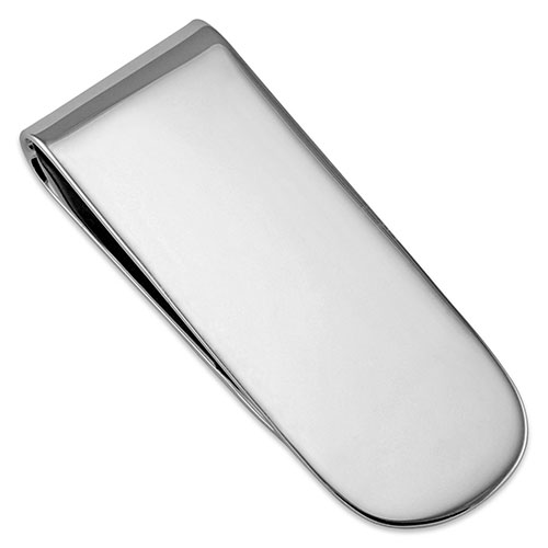 Sterling Silver Moneyclip Plain  3/4